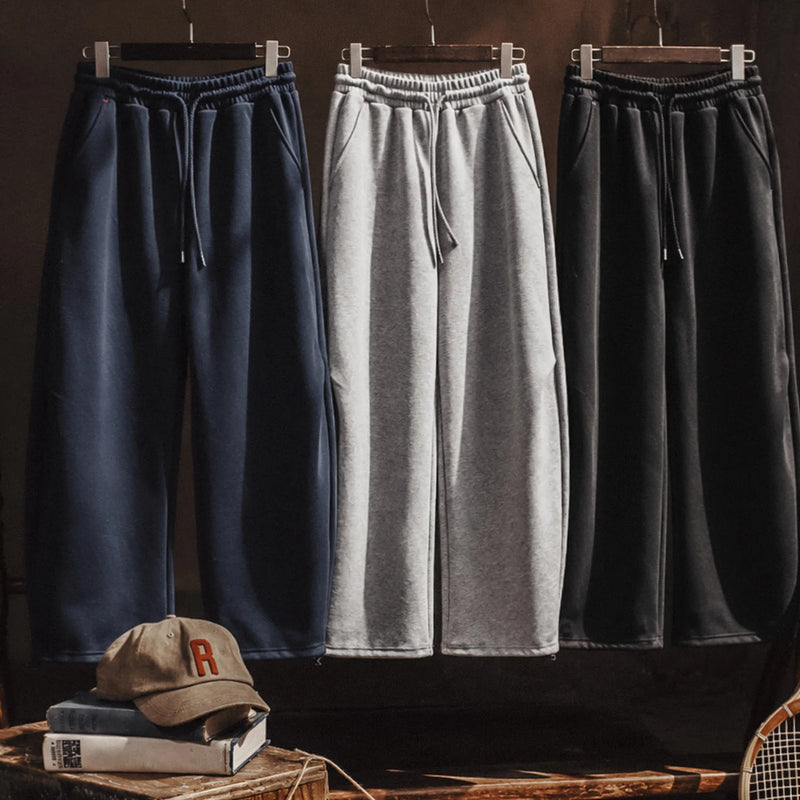 ខោ Maden បុរស Vintage Workwear Flare Pants Bootcut Sweatpants Streetwear Casual Pants American Retro City Boy Style Long Pants
