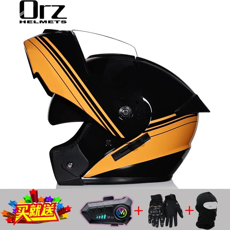 Motorcycle Bluetooth Helmet High Quality Flip Helmet Abs Full Face Motorcycle Helmet Racing Helmet Dot Approved