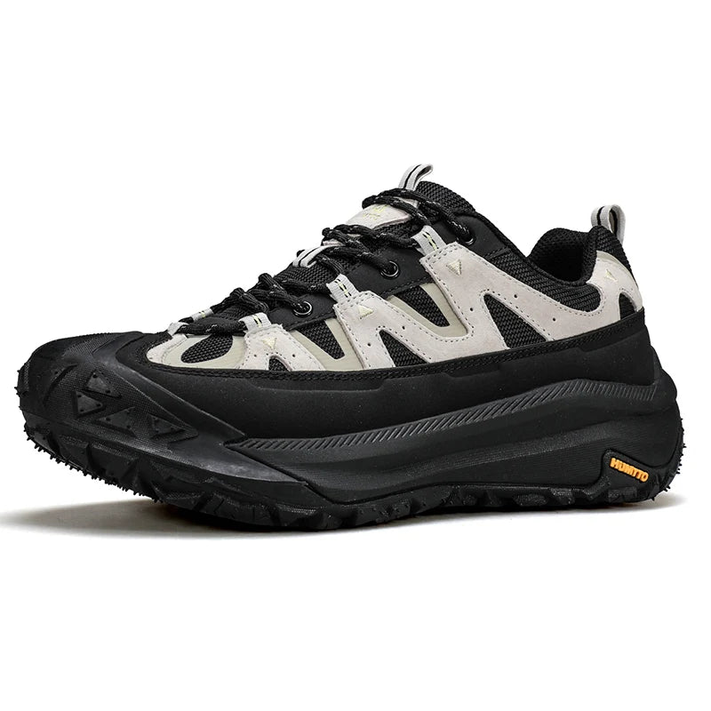HUMTTO Winter Outdoor Hiking Sneakers Mens Genuine Leather Trainers Breathable Casual Shoes for Man Anti-slip Trekking Shoes Men