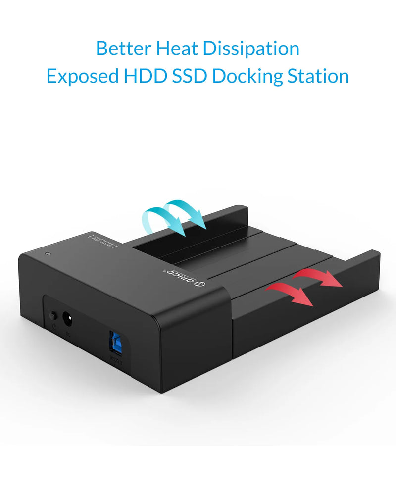 ORICO Single Bay HDD Docking Station SATA to USB 3.0 External Hard Drive Docking Station for 2.5/3.5inch HDD SSD Support UASP