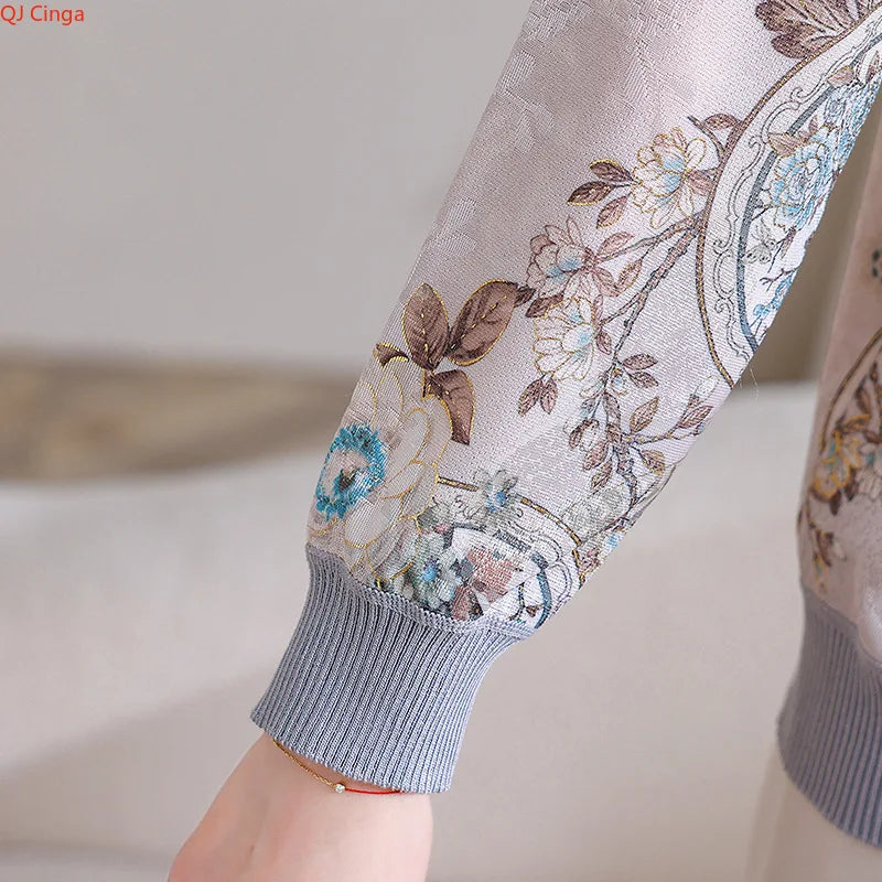 2026 Spring Women's Long-Sleeve Collared T-Shirt, Fashionable Casual Pullover, Available in Blue, Purple, and Red.