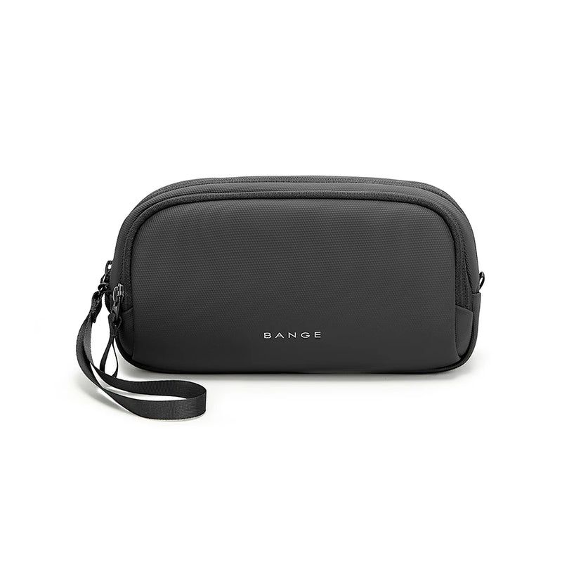 BANGE YKK Double Zipper Men Travel Organizers Portable Male Travel Bag Oxford Clutch Data Cable Storage Bags for Digital Product