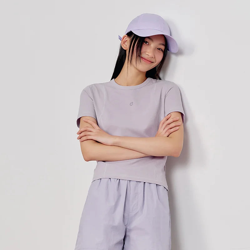Semir Quick-Dry Short Sleeve T-Shirt Women Slim Fit UV Protection 2025 New Summer Athletic Top for Running or Gym Workouts