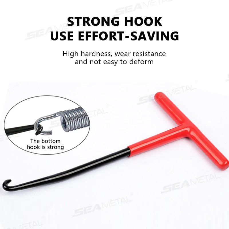 SEAMETAL T Shaped Handle Exhaust Pipe Spring Hook Car Motorcycle Exhaust Spring Puller Installer Hooks Spring Removal Tools