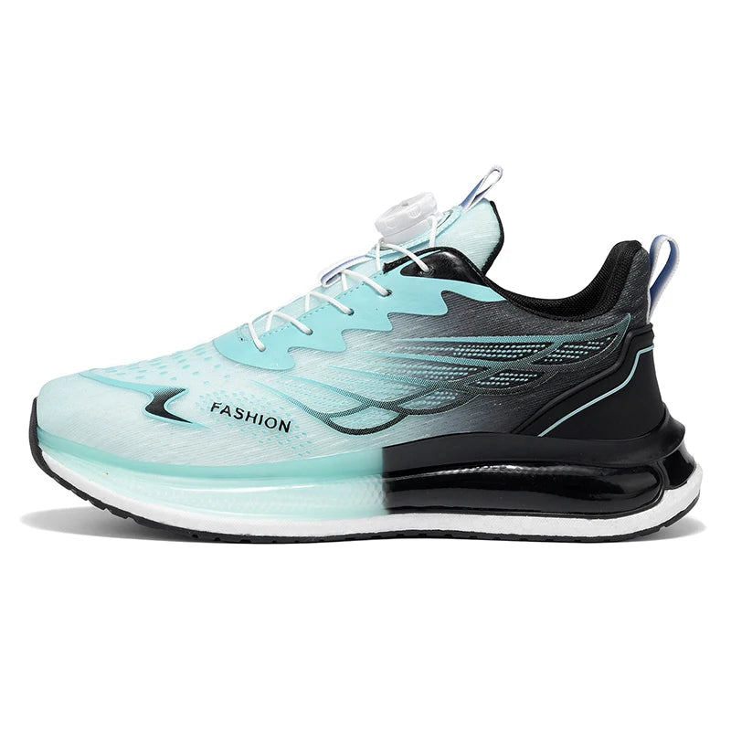 Men Sports Shoes New Rotating Buckle Trendy Mesh Breathable Lightweight Casual Shoes Spring Outdoor Jogging Shoes for Men