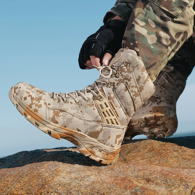 Men's training boots four seasons light anti-slip breathable casual outdoor field hiking Professional Battlefield tactical boots