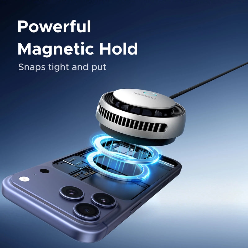 UGREEN MagFlow Pro Qi2.2 25W Magnetic Wireless Charger with Cooling Fan For iPhone 17 16 Pro Max TEC Cooling Charging Pad