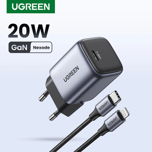 UGREEN 20W 30W GaN Charger PD Fast USB Type C Charger USB C PD3.0 QC3.0 Quick Charging For iPhone 15 14 13 Mobile Phone Charger