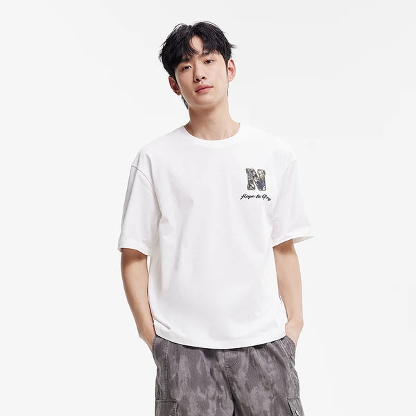 អាវយឺតបុរស Semir ឆ្នាំ ២០២៦ បោះពុម្ពអក្សរក្លែងបន្លំ ប៉ាក់ក្រៅផ្ទះ ទាន់សម័យ កអាវរលុង ធម្មតា