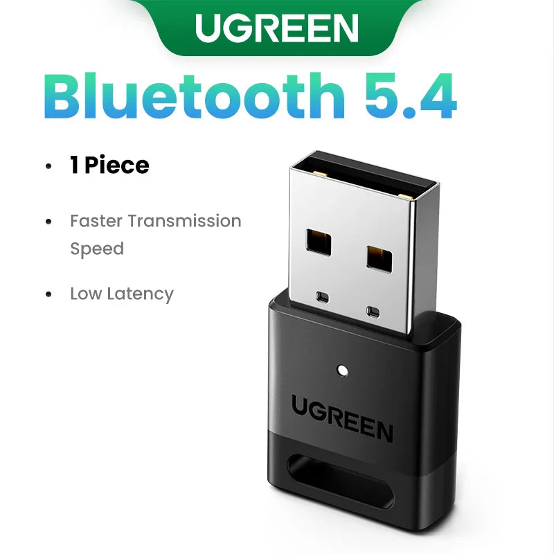 UGREEN USB Bluetooth 5.3 5.4 Adapter 120M Dongle for PC Wireless Mouse Keyboard Music Audio Receiver Transmitter Bluetooth