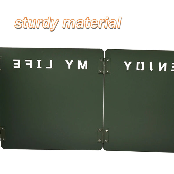 4-Section Folding Gas Stove Windshield Outdoor Cooking Burner Windproof Screen Picnic BBQ Gas Stove Wind Shield  For Camping