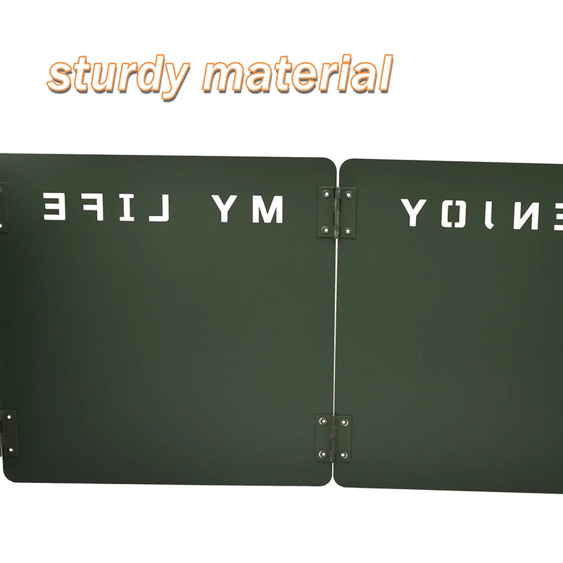 4-Section Folding Gas Stove Windshield Outdoor Cooking Burner Windproof Screen Picnic BBQ Gas Stove Wind Shield  For Camping