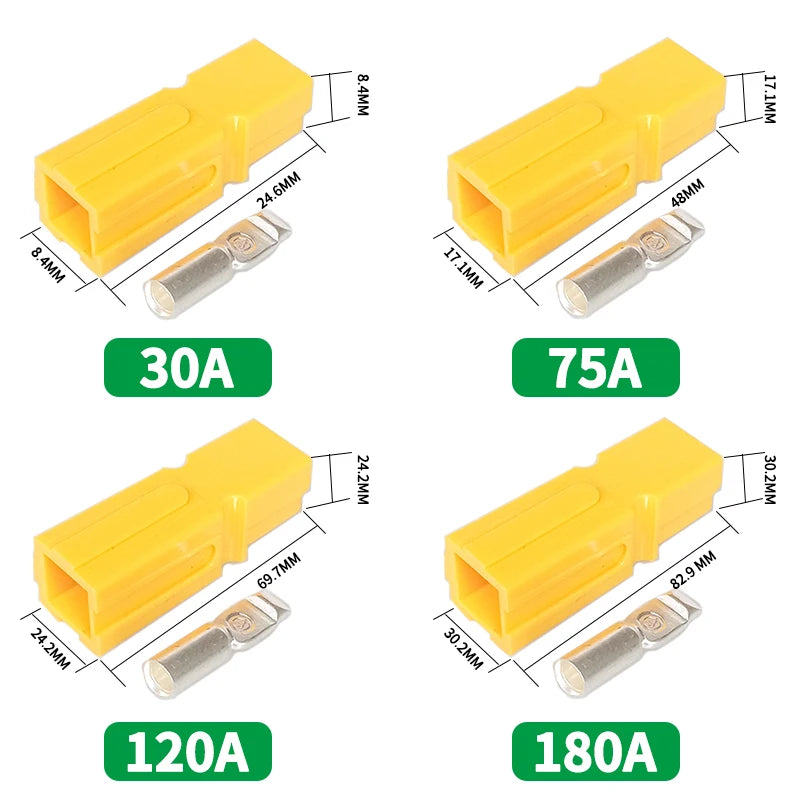 30a/45a/75a/120a/180a Single Pole Plug Electric Plug Battery Forklift High Current Connector PP