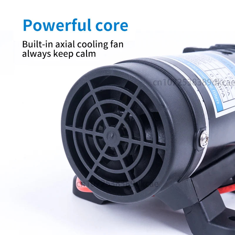 DIVEDEER 100W High Pressure Electric Diaphragm Self-priming Pump Sprayer with DC Pressure & Reflux Switch, 8L/Min Flow Rate