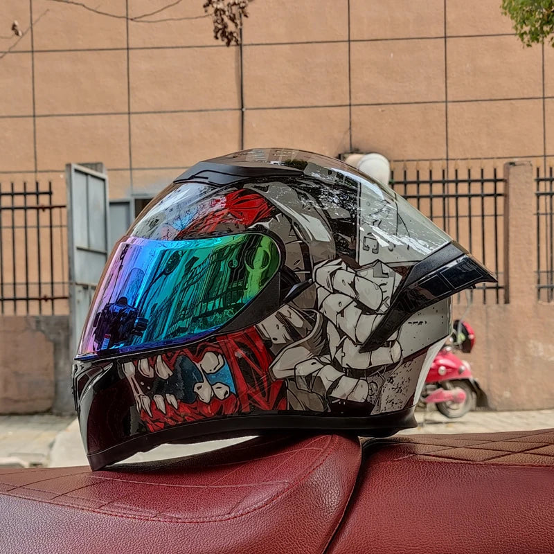 Motorcycle helmet double lens full mask capacete de moto cyclist casco para moto kask helmets