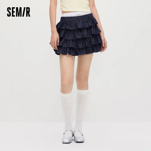 សំពត់នារី Semir ខោខូវប៊យរោម រ៉ូបនំខេក ឡូយទាន់សម័យ Y2K តូចគួរឲ្យស្រលាញ់ ម៉ូដទាន់សម័យរដូវក្តៅ ឆ្នាំ២០២៦