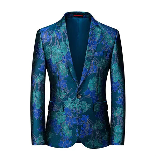 2026 New Men's Pink Embroidered Suit Jacket, Wedding Party Dress Coat, Fashionable Slim Male Blazers, Asian Size M-5XL 6XL