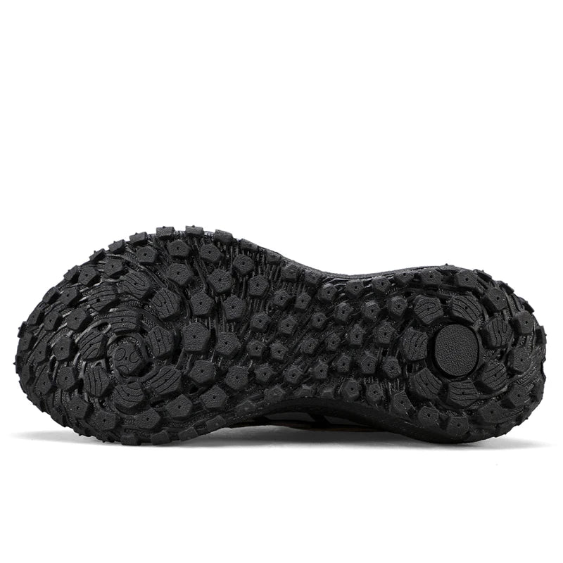 HUMTTO Breathable Non-slip Hiking Shoes for Men Outdoor Sports Shoes Leather Shock-absorbing Walking Sneakers Man Trekking Boots