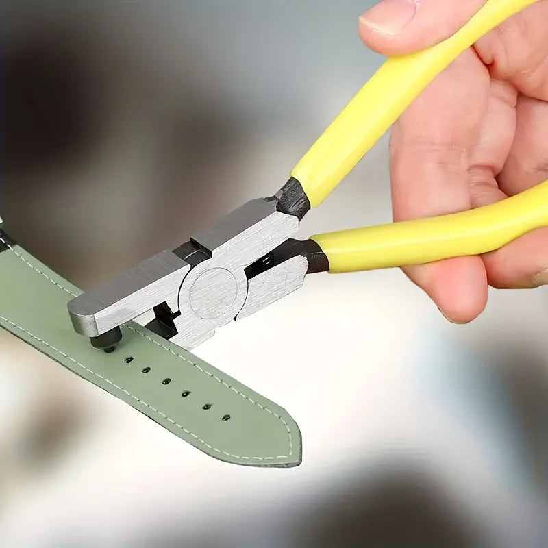 Precision 2mm Hole Punch Pliers - Durable Carbon Steel, Ideal for Watches, Belts, Shoelaces & Sandals - Leather punching pliers