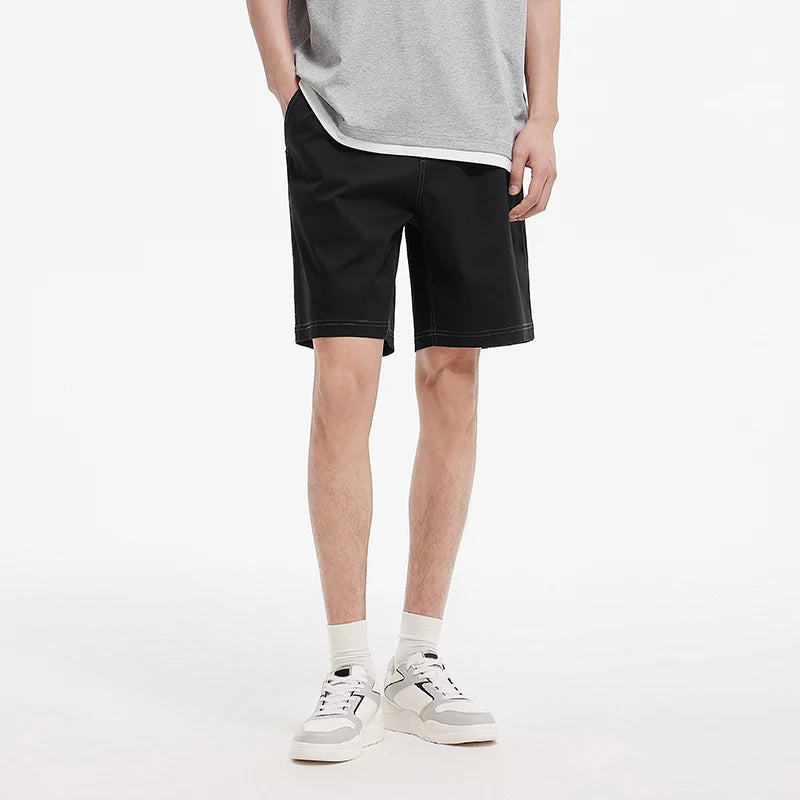 Semir Mens Shorts 2026 Drawstring Brushed Loose Straight Casual Style Soft Daily Wear