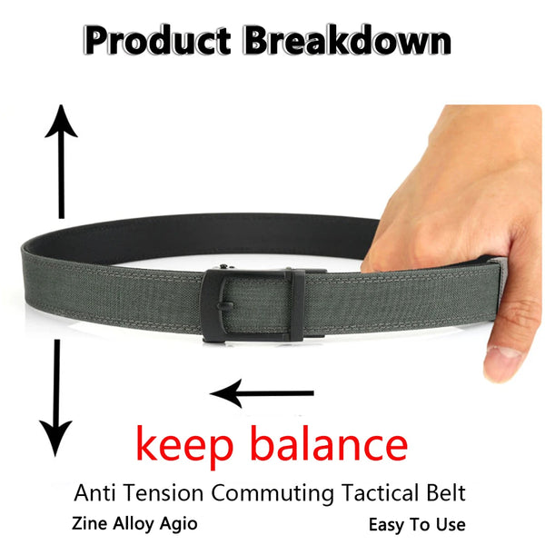 TUSHI New Military Belt for Men Sturdy Nylon Metal Automatic Buckle Police Duty Belt Tactical Outdoor Girdle IPSC Accessories