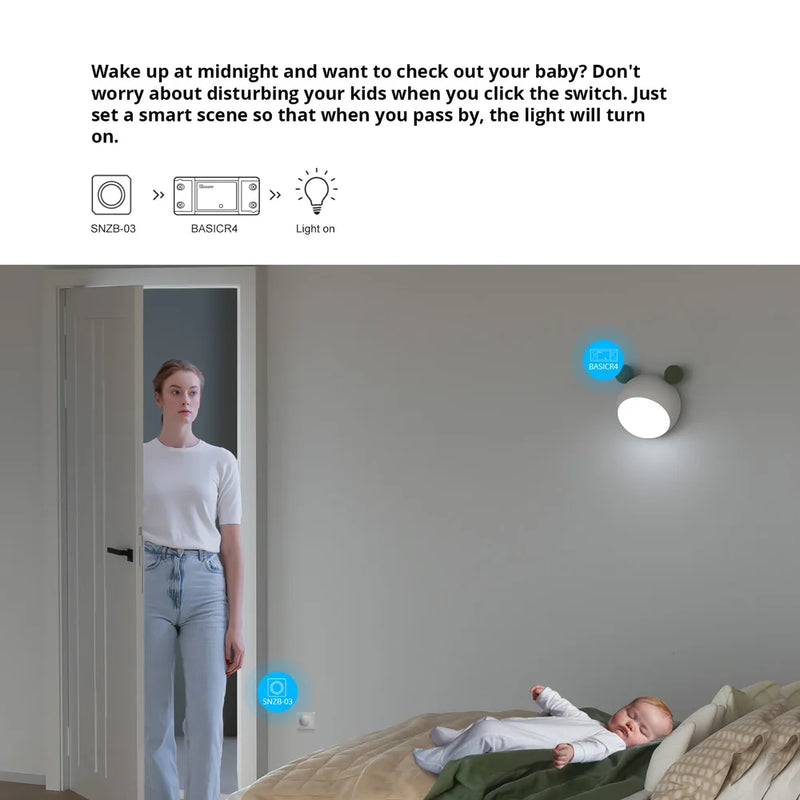 1-10PCS SONOFF BASICR4 WiFi Smart Switch ESP32 Magic Switch Mode Reliable Safe EWeLink Remote Control with S-MATE2 Alexa Google