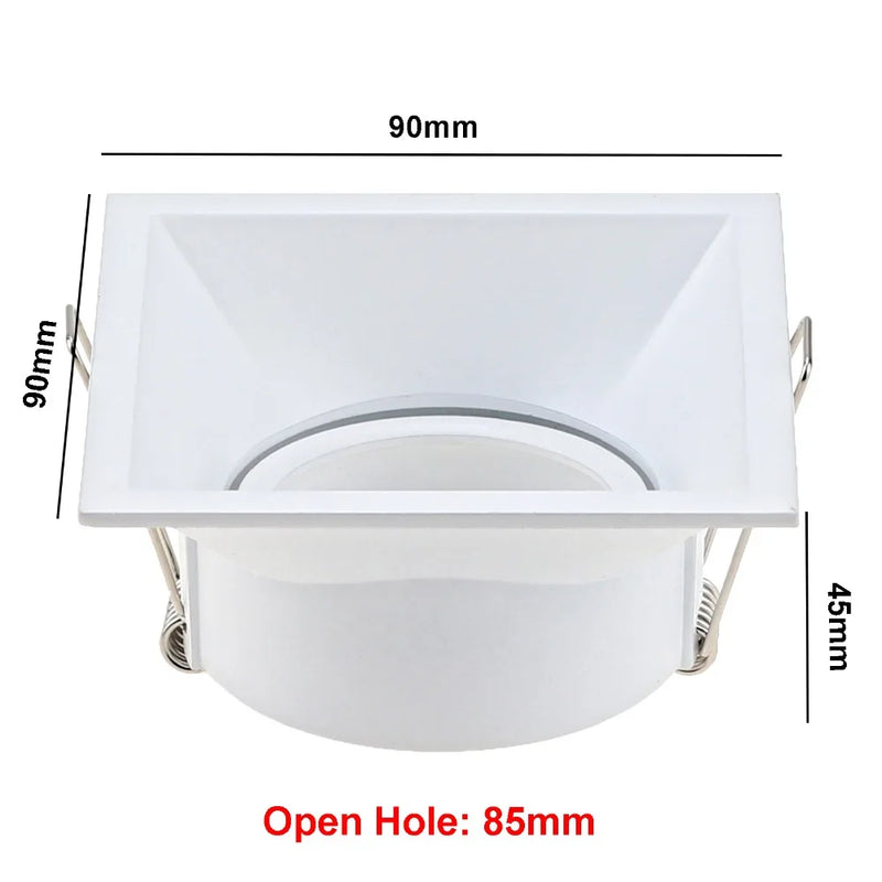 JOYINLED White/Black Modern Aluminum Alloy LED Ceiling Light Frame MR16 GU10 Spot Lights Bulb Fixture Square Downlights Holder