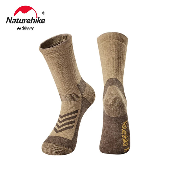 Naturehike Merino Wool Socks Winter Men Women Outdoor Hiking Mountaineering Ski Socks Camping Thickened Warm Shock Absorption