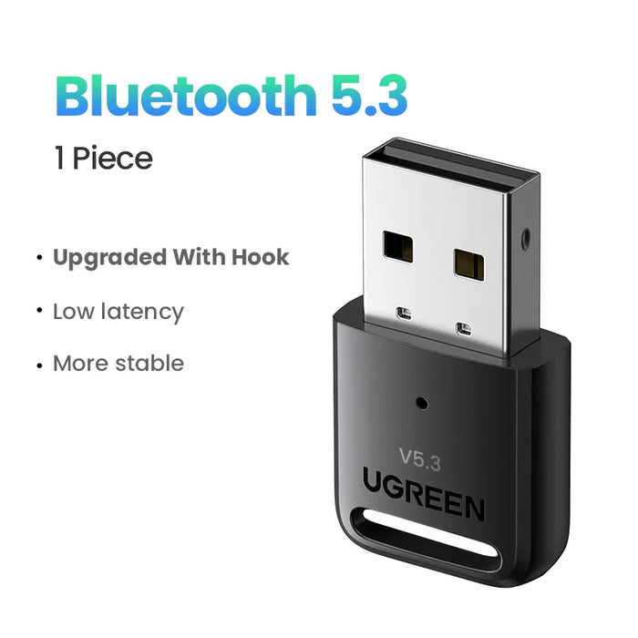 UGREEN USB Bluetooth 5.3 5.0 Adapter Receiver Transmitter EDR Dongle for PC Wireless Transfer for Bluetooth Speakers Mouse Bluetooth 5.3 CHINA