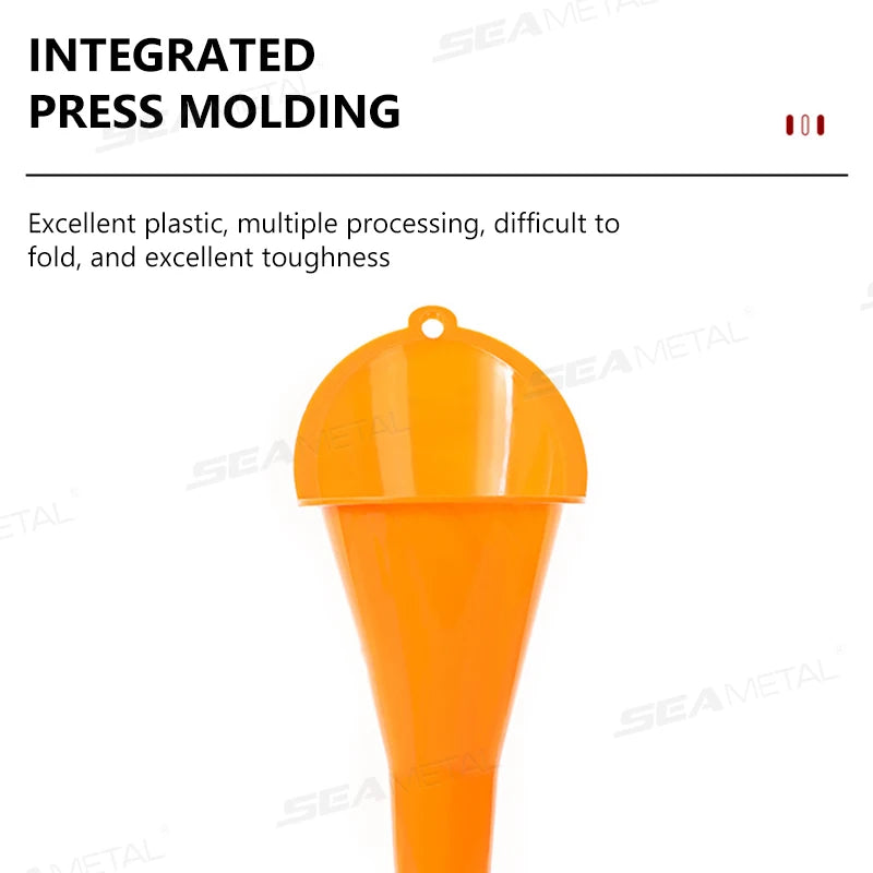 SEAMETAL 1/2pcs Car Long Stem Fuel Funnel Oil Fuel Filling Tools Anti-splash Plastic Oil Funnel Car Motorcycle Refueling Tools