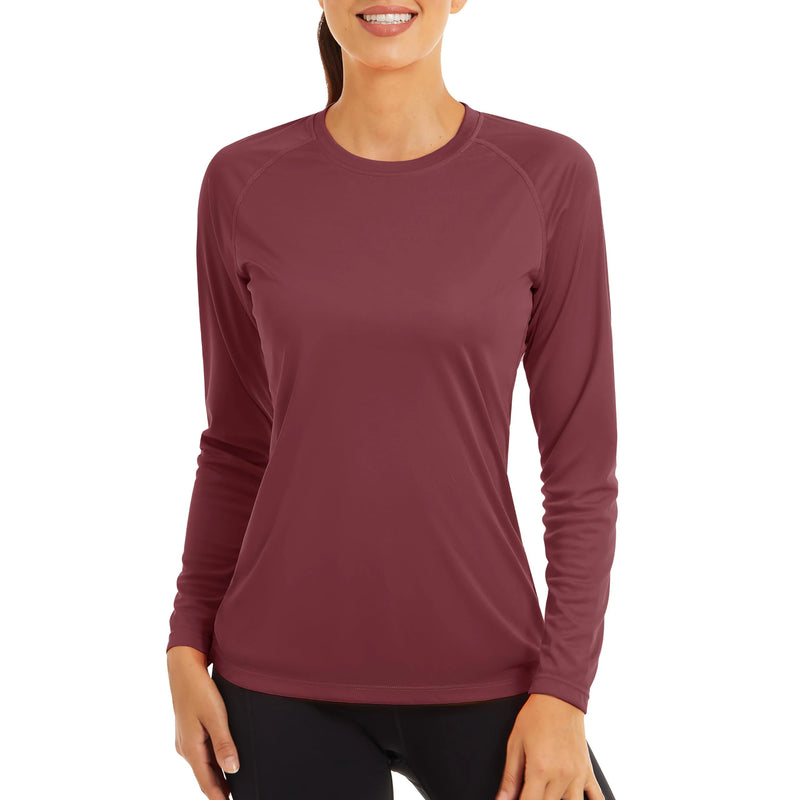 TACVASEN UPF 50+ Sun/Skin Protection Quick Dry T-Shirts Womens Long Sleeve Outdoor Performance Tee Shirts Summer Casual Tops
