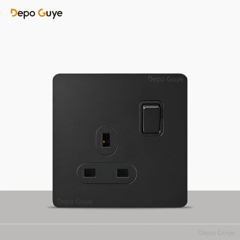 Retro Brass Lever Switch 1-4 Gang 2 Way Toggle Switch Panel Black EU RU FR Electrical Sockets And Switches USB Type-c Cat6 Rj45