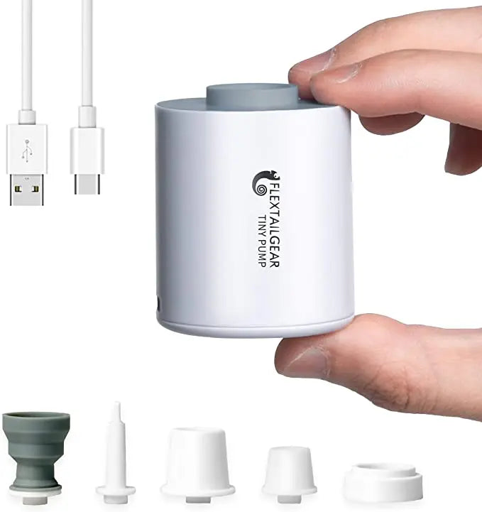 FLEXTAIL TINY PUMP - Electric Air Pump Portable Mini Camping Pump Rechargeable for Air Bed Mattress Pool Floats Vacuum Bags