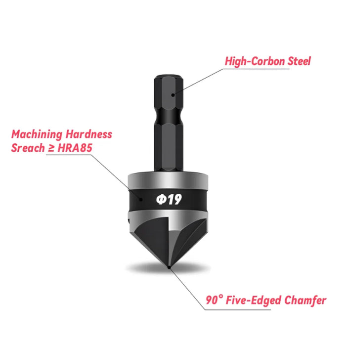 3pcs/1Set Hex Countersink Boring Set for Wood Metal Quick Change Drill Bit Tools