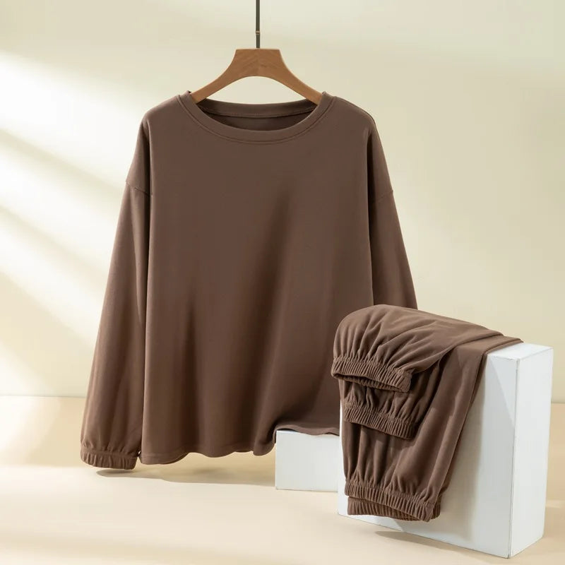 Pajama Woman Winter Hot De Velvet Warm Sleepwear For Sleeping Clothes Thick Fleece Home Suit Long Sleeve Nightwear Pijama Set
