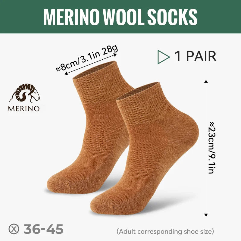 WRELS 1/2/3pairs Merino Wool Socks Hiking Socks Warm Cushion Socks Moisture Wicking Socks Thermal Breathable Soft Sports Socks