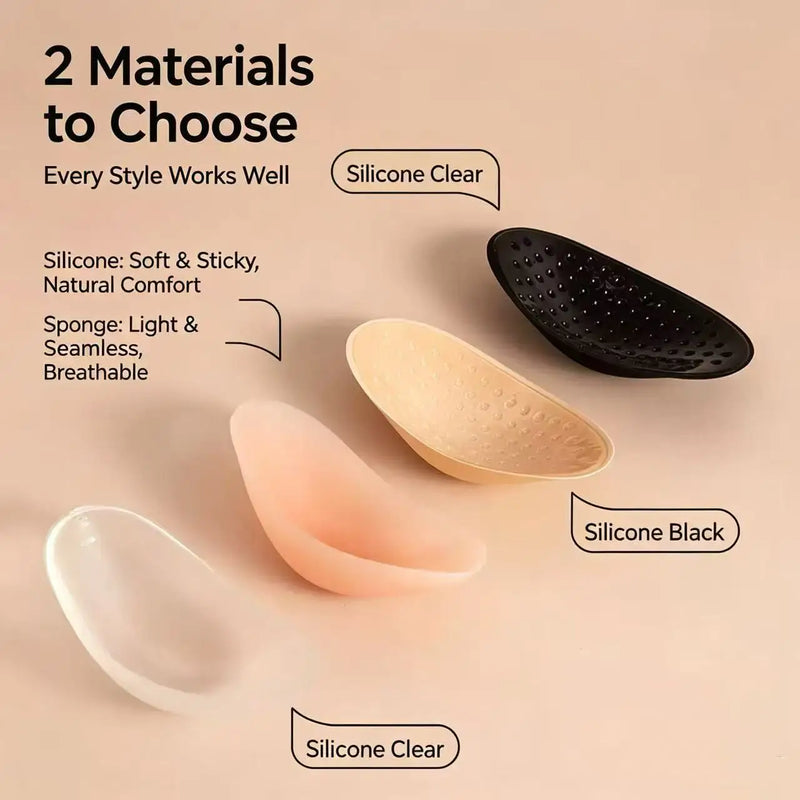 Universal Silicone Shoulder Pad Sponge Right Angle Anti-Slip Narrow Shoulder Tape Invisible for Men's Clothing Accessory