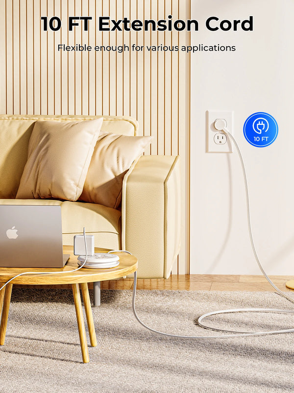 ORICO Power Strip Travel Adapter Smart US Plug Multiple Extension Socket with 2 USB Ports Type C Fast Charge for Travel Office