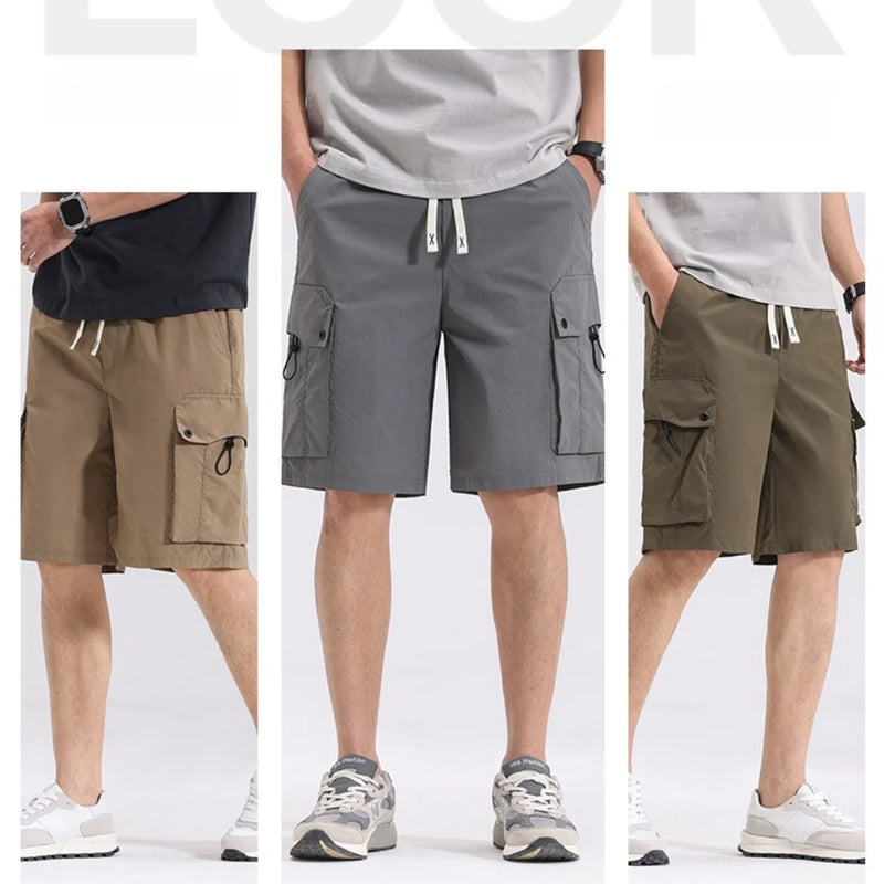 Men's Casual Cargo Shorts 2026 Summer New Style, Lightweight Shorts Outdoor Travel Hiking Beach, Multi-pocket Loose Shorts