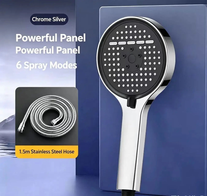 Large Panel High-Pressure Handheld Showerhead Pressure Boosting Coarse Hole Universal Showerhead for Enhanced Bathing Experience