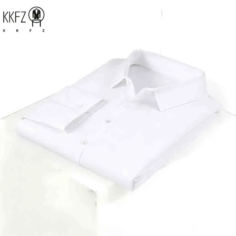 Men's Navy Blue Long Sleeve Dress Shirt Slim Fit Non-iron Formal Business Button Down Shirt for Office