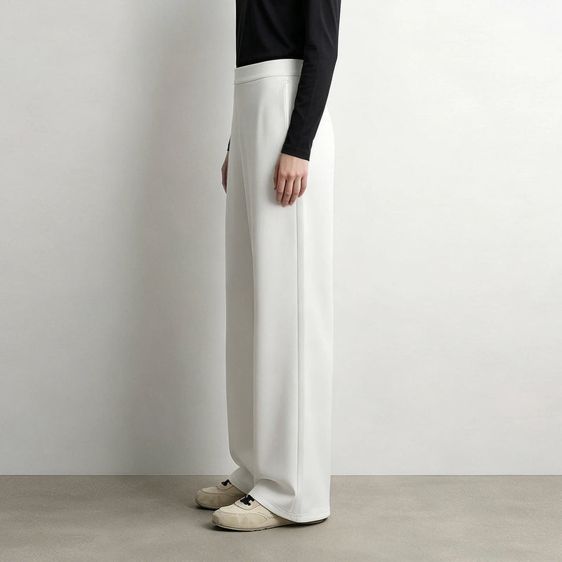 Amii Wide Leg Women's Pants 2026 Autumn New Air Layer Flowy Casual Trousers Loose Daily Elastic Waist Women's Clothing 12623009