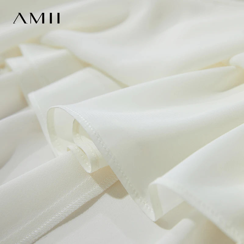 រ៉ូប Amii Minimalism សម្រាប់វិស្សមកាល រ៉ូបធម្មតា ចរ សម្លៀកបំពាក់ស្ត្រី រដូវក្តៅ ឆ្នាំ២០២៦ រ៉ូបចររលុង ដៃខ្លី រ៉ូបវែង ស្រួលពាក់ 1252026