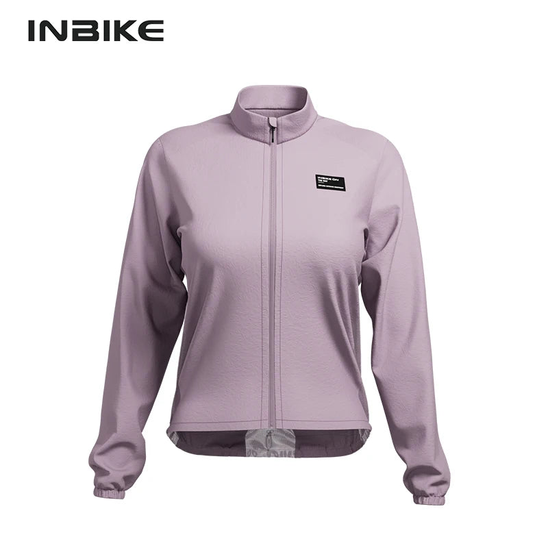 INBIKE Long Sleeve Women’s Windbreaker Cycling Biking Clothing for Riding Windproof Road Bike Jackets Lightweight with Pockets