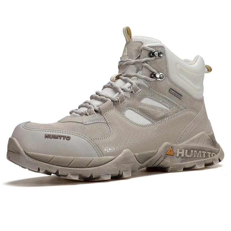 HUMTTO Genuine Leather Hiking Shoes Man Luxury Designer Trekking Boots for Men Breathable Non-slip Outdoor Winter Men's Sneakers