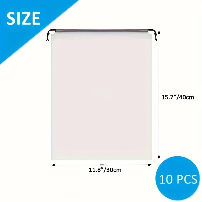 5/10/20pcs Travel Shoe Storage Set Portable, High-Quality, Transparent Organizer Bags for Easy Packing