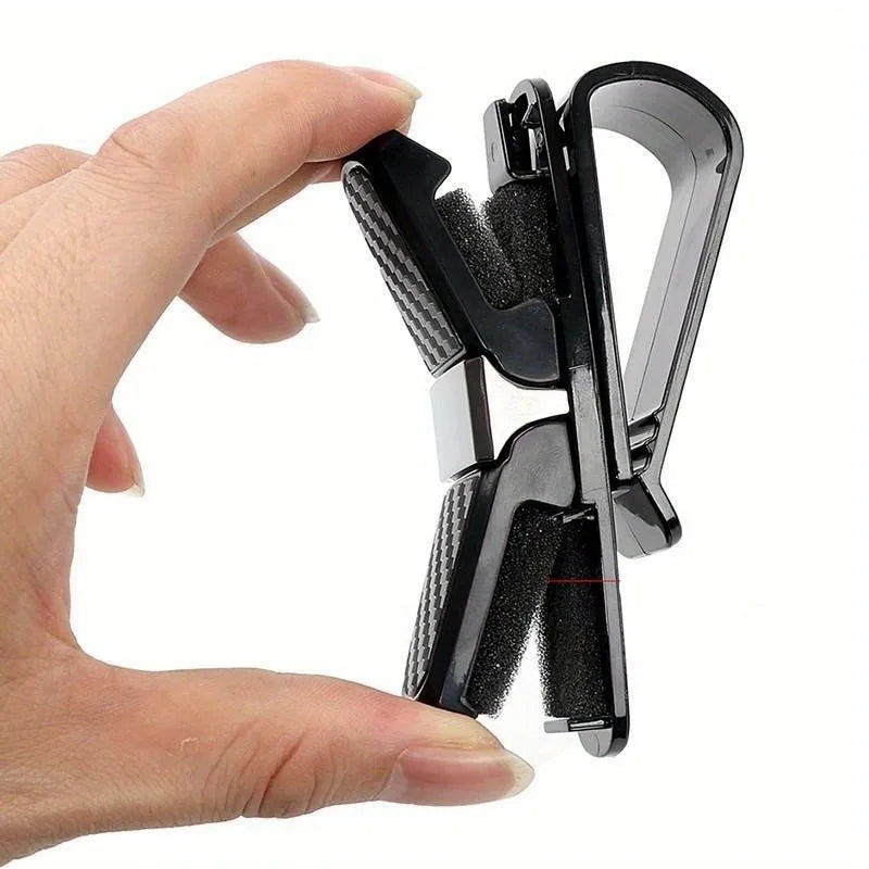 2pcs Car Visor Sunglass Holder Clip, Portable Eyeglasses Mount, ABS Material Auto Accessories Compatible with Various Models.