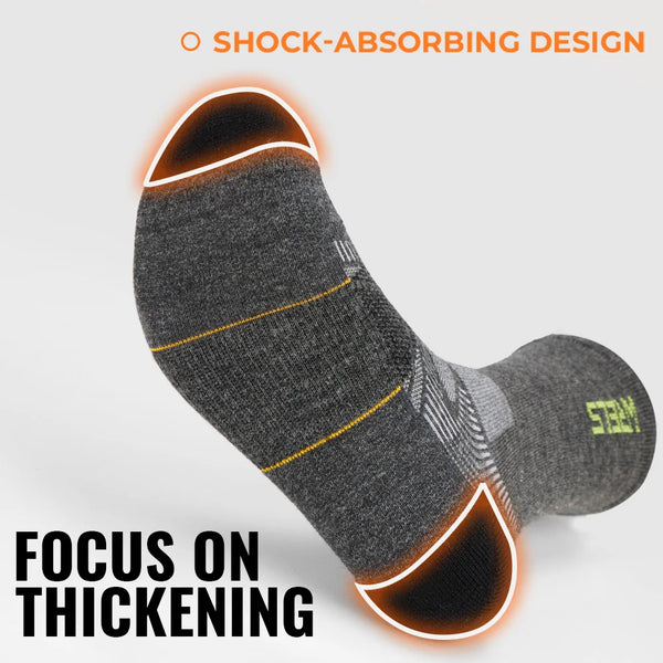 WRELS 1/2/3pairs Merino Wool Socks Breathable Warm Thermal Winter Cushioned Moisture Wicking Socks Performance Anti-Blister Sock