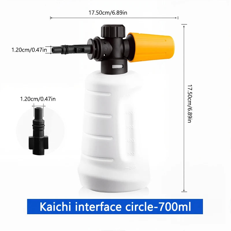 SEAMETAL 700ML Snow Foam Lance Car Soap Foam Generator High Pressure Washers for Karcher K2 K3 K4 K5 K6 K7 Adjustable Sprayer
