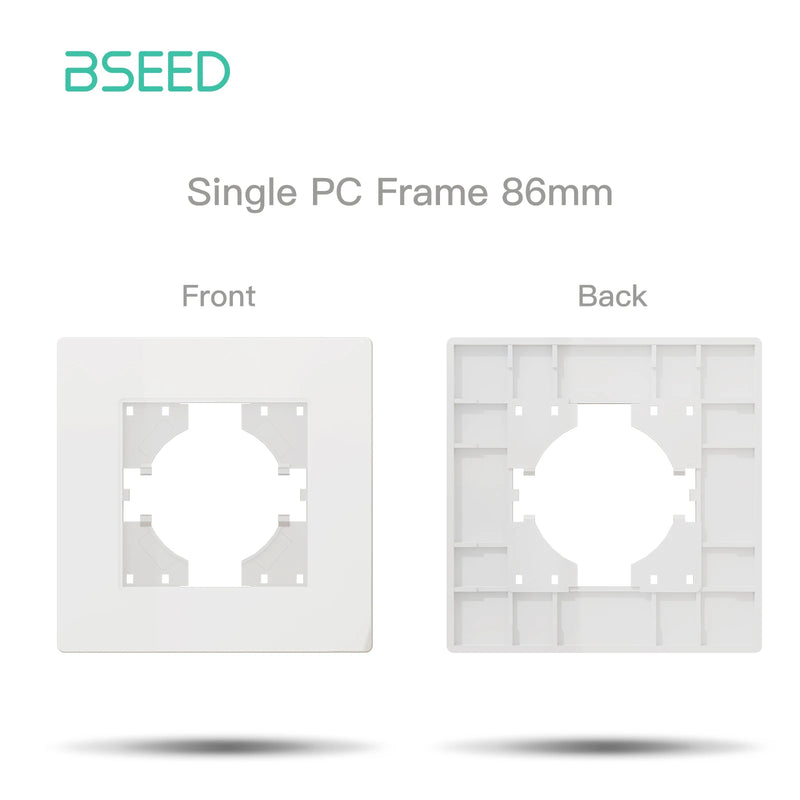 BSEED Wall Button Switch 1/2Gang USB Type-C Wall Socket Module Part Internet TV Telephone Socket Plastic Frame DIY Function Part